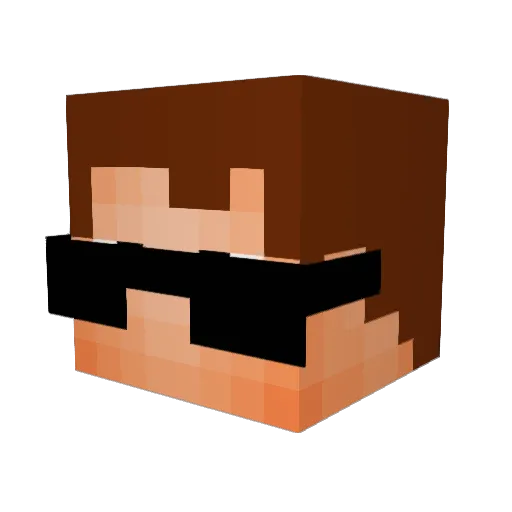 MAP4K1 Minecraft avatar head, 3D render