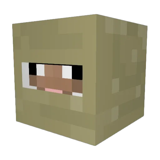 MAPUAPTU Minecraft avatar head, 3D render