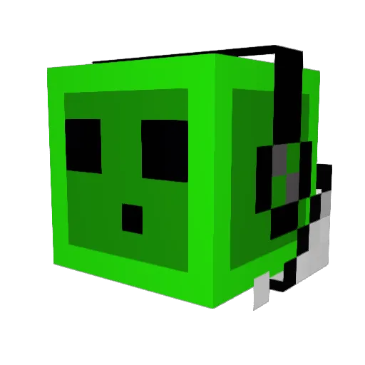 MAQlC Minecraft avatar head, 3D render