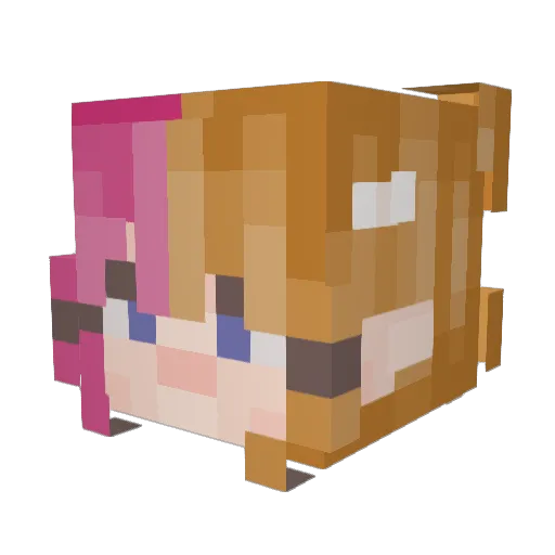 MAR13 Minecraft avatar head, 3D render