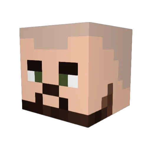 MAREMX Minecraft avatar head, 3D render