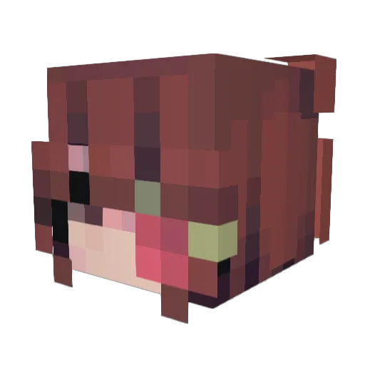 MARIAVIPU Minecraft avatar head, 3D render