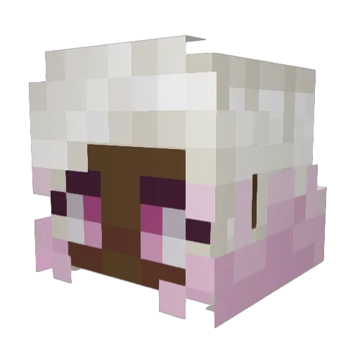 MARICHIKA Minecraft avatar head, 3D render