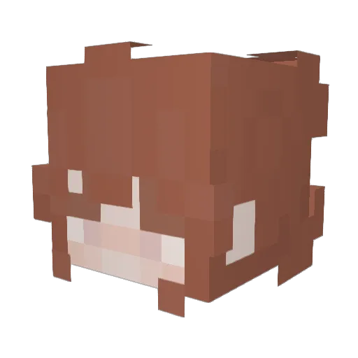 MARILINDAA Minecraft avatar head, 3D render