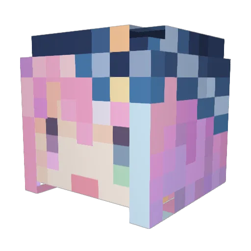 MARIMOCO Minecraft avatar head, 3D render