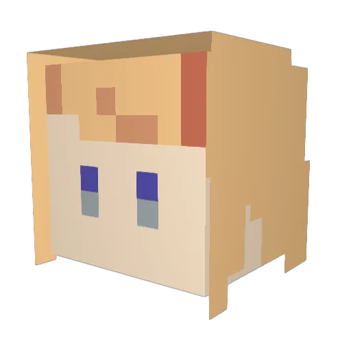 MARIMOheir Minecraft avatar head, 3D render