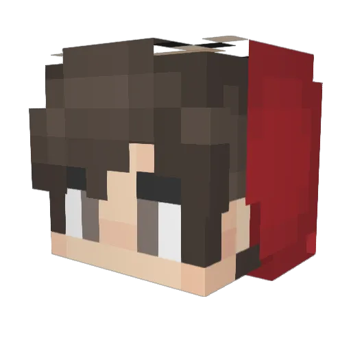 MARIOHL Minecraft avatar head, 3D render