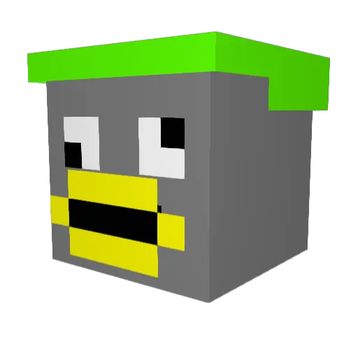 MARJUS06 Minecraft avatar head, 3D render