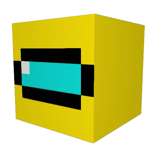 MARK32145 Minecraft avatar head, 3D render