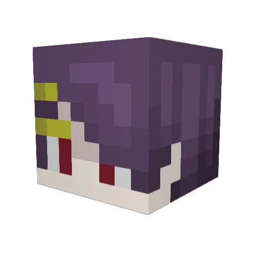 MARKCARD_ICEH Minecraft avatar head, 3D render