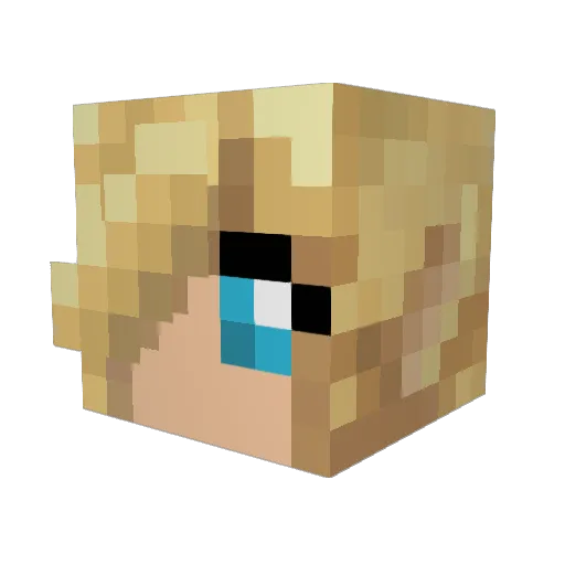 MARKLON Minecraft avatar head, 3D render