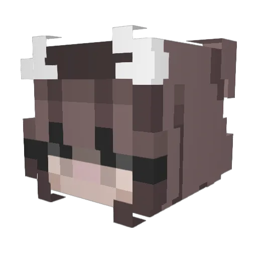 MARRYsl Minecraft avatar head, 3D render
