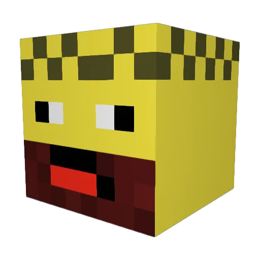 MART691 Minecraft avatar head, 3D render