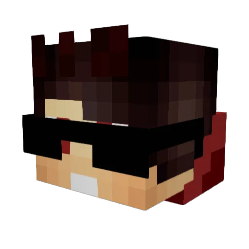 MARTINS_02 Minecraft avatar head, 3D render