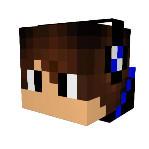 MARTRUSE Minecraft avatar head, 3D render