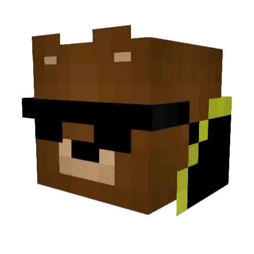 MARTYBOOMFA Minecraft avatar head, 3D render