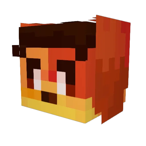 MARUDA_5980 Minecraft avatar head, 3D render