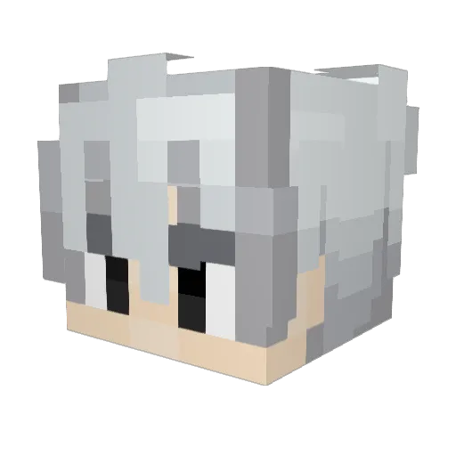 MARU_lx Minecraft avatar head, 3D render