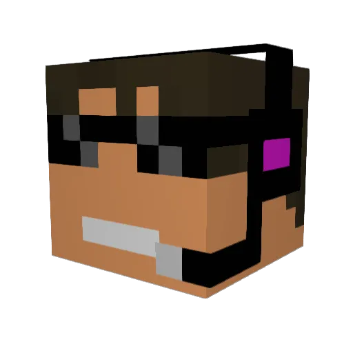 MAS207 Minecraft avatar head, 3D render