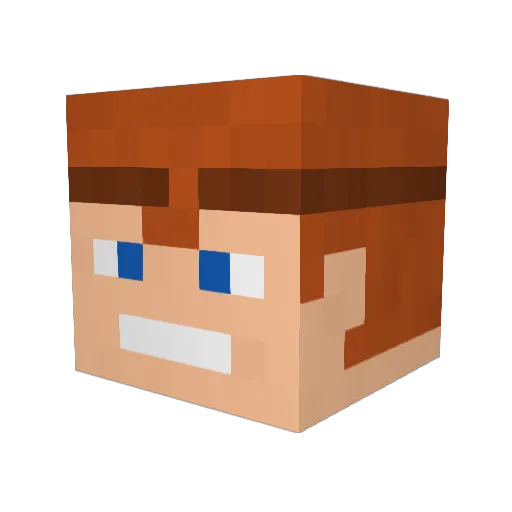 MASACHUSETTS Minecraft avatar head, 3D render