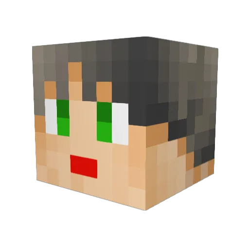 MASAIZ Minecraft avatar head, 3D render