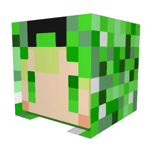 MASANILI Minecraft avatar head, 3D render