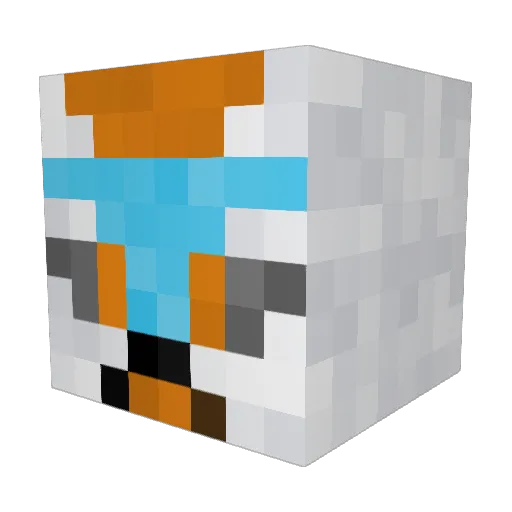 MASERBATE Minecraft avatar head, 3D render