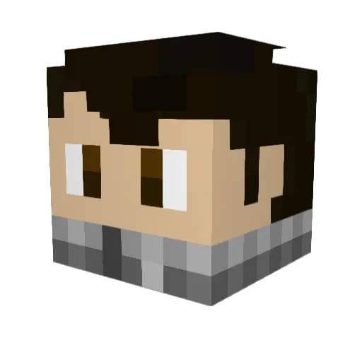 MASGamin Minecraft avatar head, 3D render