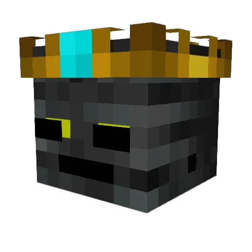 MASKEDWITHER Minecraft avatar head, 3D render