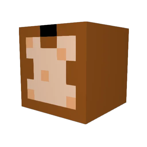 MASS135 Minecraft avatar head, 3D render