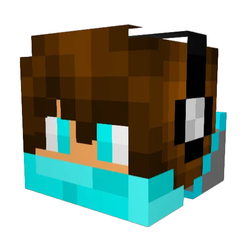 MASTERGUY1 Minecraft avatar head, 3D render