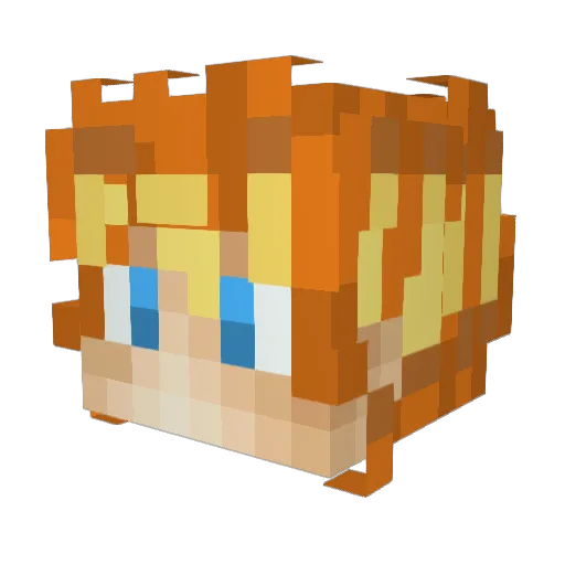MATARAZZ074 Minecraft avatar head, 3D render