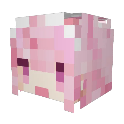 MATCHA47758 Minecraft avatar head, 3D render