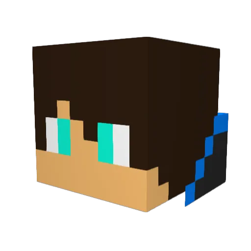 MATEASA Minecraft avatar head, 3D render