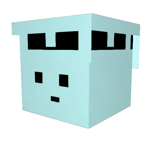 MATECL Minecraft avatar head, 3D render