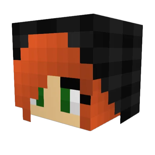 MATEVA2BF Minecraft avatar head, 3D render