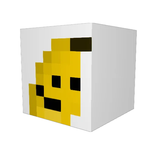 MATE_E Minecraft avatar head, 3D render