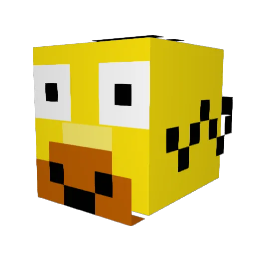 MATI_BigPOOPOO Minecraft avatar head, 3D render
