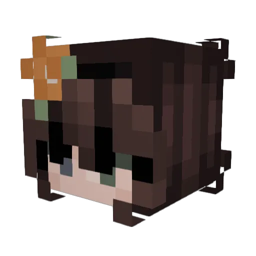 MATSUDA1 Minecraft avatar head, 3D render