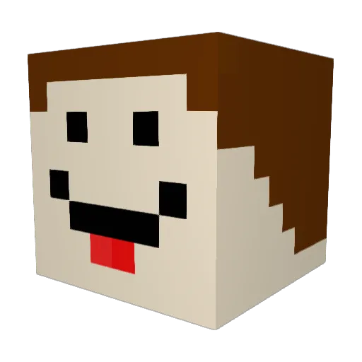 MATTEVOOP Minecraft avatar head, 3D render