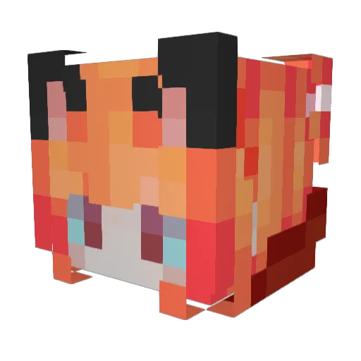 MATTE_1298 Minecraft avatar head, 3D render