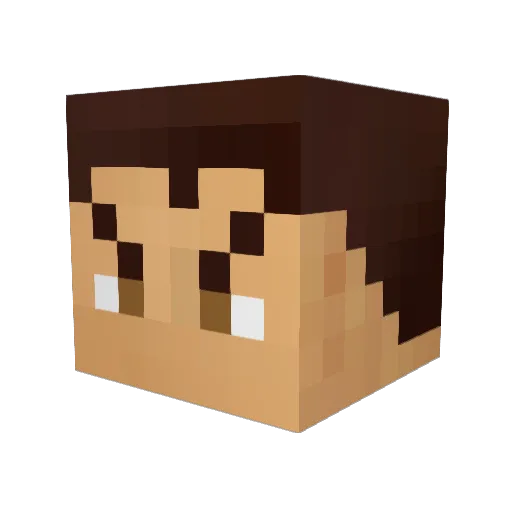 MATTHEWLOROURKE Minecraft avatar head, 3D render