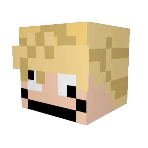 MATTHISK7 Minecraft avatar head, 3D render