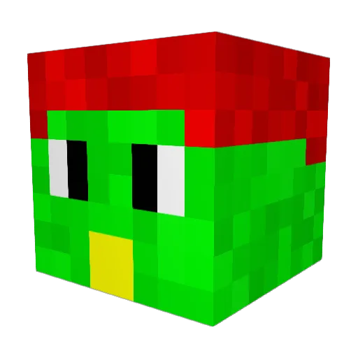 MATToocan Minecraft avatar head, 3D render