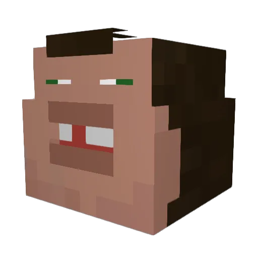 MATtheRAT29 Minecraft avatar head, 3D render
