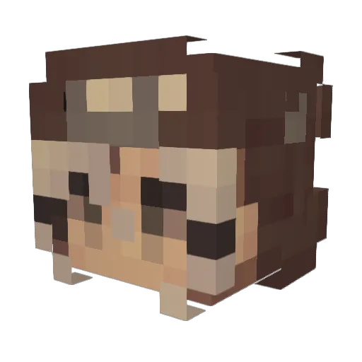MAX0726 Minecraft avatar head, 3D render
