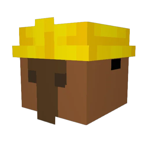 MAX86 Minecraft avatar head, 3D render