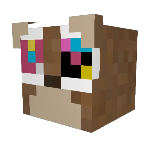 MAXDharmann Minecraft avatar head, 3D render