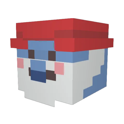 MAXFERRER Minecraft avatar head, 3D render