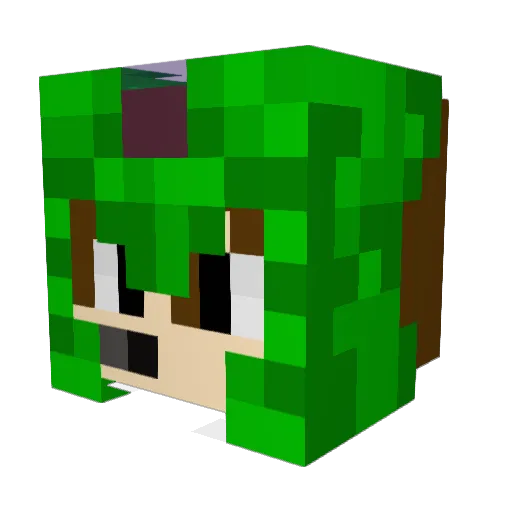 MAXIHISTORY Minecraft avatar head, 3D render